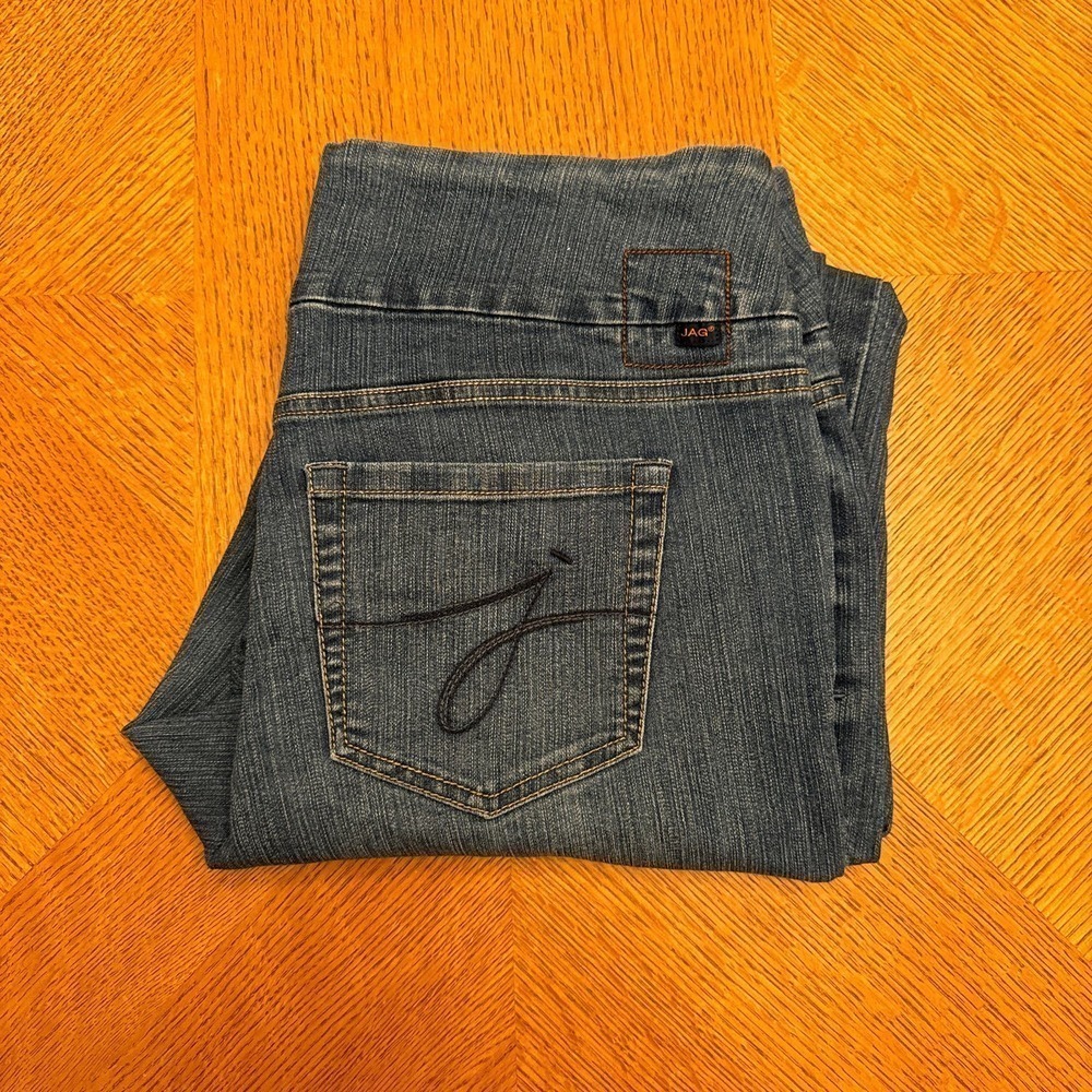 Jag Jeans High Rise Straight Leg Jeans Size 16 - Picture 4 of 7